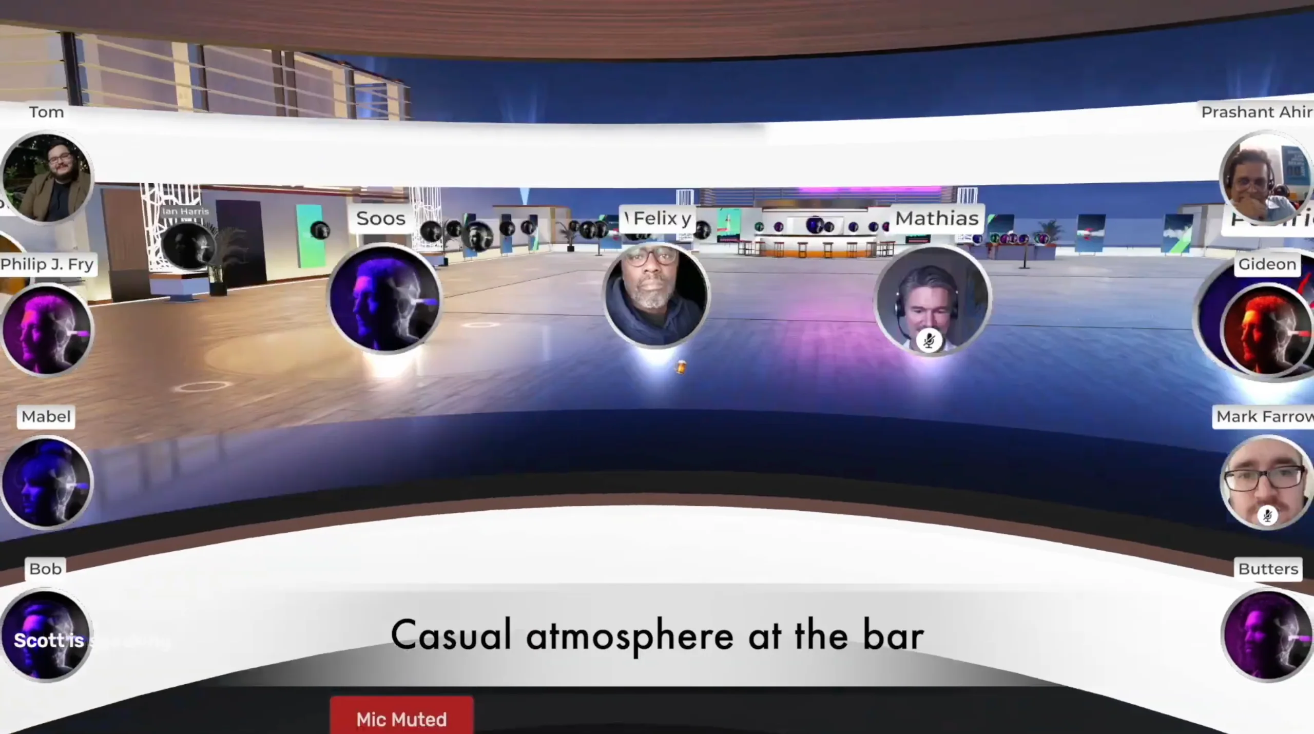 Virtual bar in metaverse